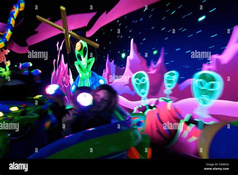 Buzz Lightyear Laser Blast ride at Disneyland Paris Stock Photo - Alamy