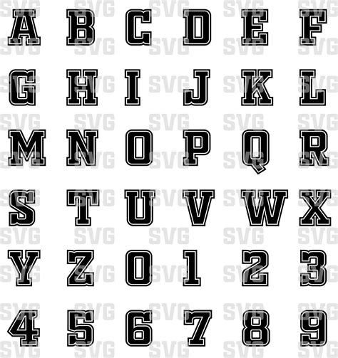 Varsity Font Svg, Varsity Letter Svg, Varsity Alphabet Svg,Sports Font By Pinoyart TheHungryJPEG ...