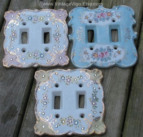 Vintage Light Switch Plates Covers Double Toggle Porcelain - Etsy ...