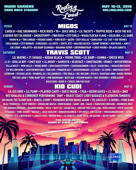 Rolling Loud Miami Announces 2019 Lineup: Kid Cudi, Migos, Travis Scott ...