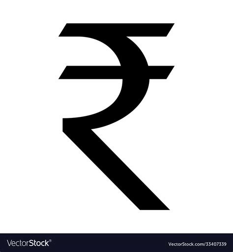 Indian rupee currency symbol Royalty Free Vector Image