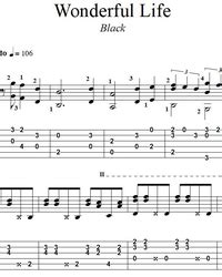 Wonderful Life for guitar. Guitar sheet music and tabs.