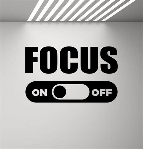 Focus Wall Decal Motivational Sign Gym Quote Office Poster | Etsy