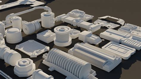 ArtStation - Scifi Kitbashing Set 3 | Resources