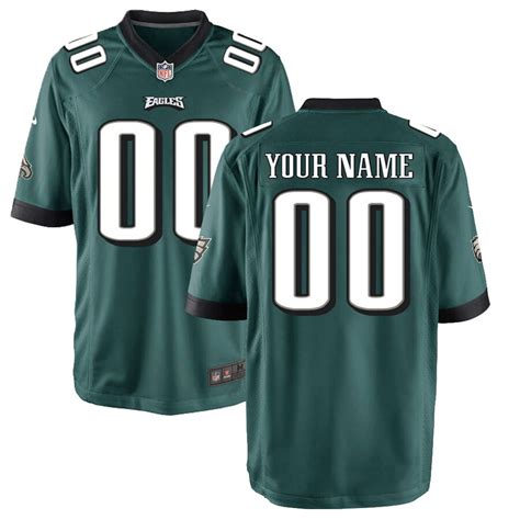 Youth Nike Midnight Green Philadelphia Eagles Custom Game Jersey