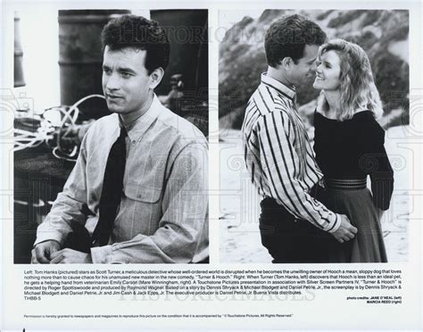 Tom Hanks & Mare Winningham in Turner & Hooch 1989 vintage promo photo print - Historic Images