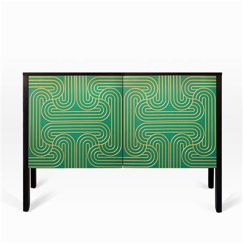 Loop Cabinet Low Emerald | British furniture, Contemporary art deco, Cabinet