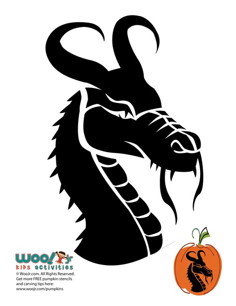 Dragon Head Pumpkin Carving Design | Woo! Jr. Kids Activities : Children's Publishing