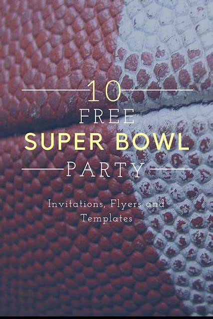 10 Free Super Bowl Party Invitations & Printable Flyer Templates