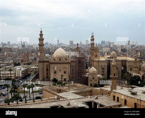 Cairo, Egypt, January 7 2023: Sultan Hassan and Al Rifa'i Mosques in ...