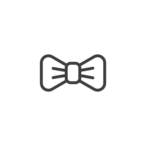 Vector sign of the bow tie symbol is isolated on a white background. bow tie icon color editable ...