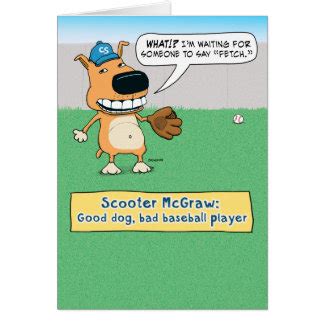 Funny Baseball Birthday Cards | Zazzle