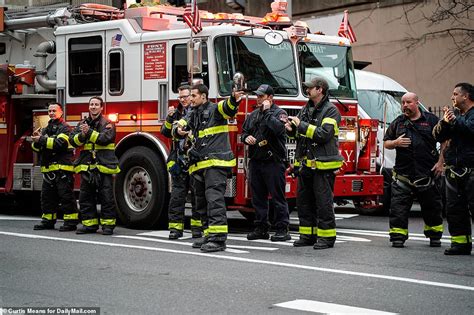 Moment that firefighters make surprise tribute to New York coronavirus hospital workers | Daily ...