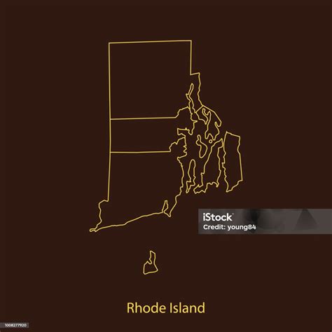 Rhode Island Map Stock Illustration - Download Image Now - Cartography ...