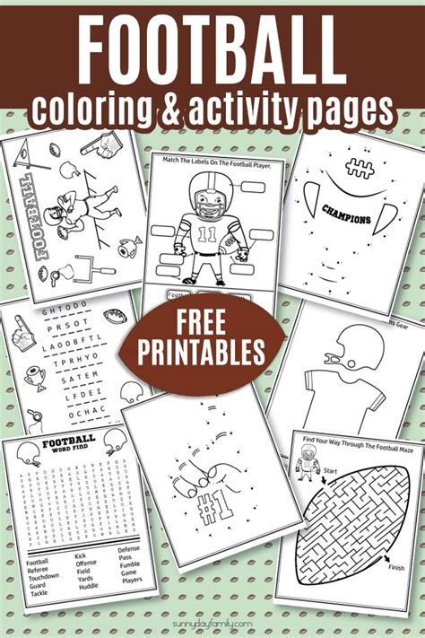 Free Printable Football Coloring Pages & Activities for Big Game Fun ...