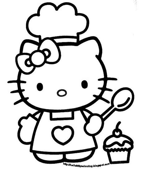 Hello Kitty Coloring Book Sheet Black And White picture ... - ClipArt ...