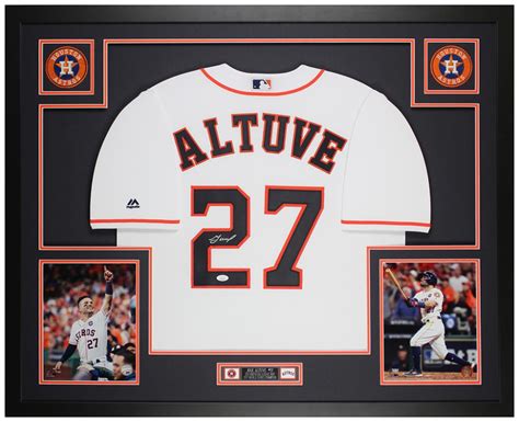 Jose Altuve Signed Astros Custom Framed Jersey Display (JSA) | Pristine ...