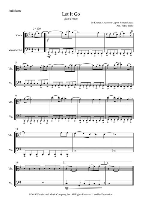 Let It Go (arr. Fabio Britto) Sheet Music | Idina Menzel | Instrumental ...