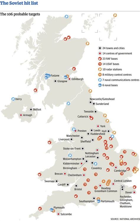 Revealed: the 106 Cold War nuclear targets across the UK - Rob Edwards