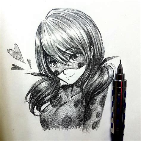 Miraculous Ladybug (Pencil Sketch) by Rachta on DeviantArt