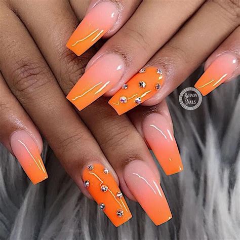 32 Impressive Coffin Yellow Nail Designs for Summer #orangenails | Colorful nail designs, Yellow ...