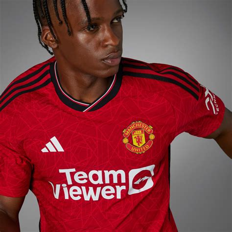 adidas Manchester United 23/24 Home Authentic Jersey - Red | adidas UAE