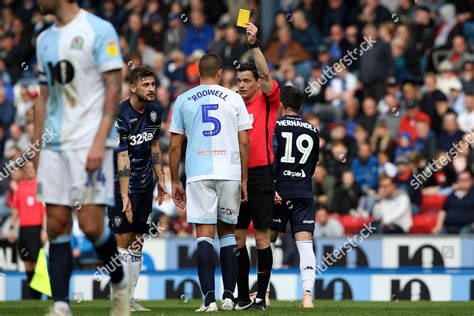 Referee Darren England Shows Yellow Card Editorial Stock Photo - Stock ...