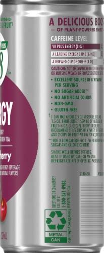 V8 + Energy® Black Cherry Juice Drink, 8 fl oz - Kroger