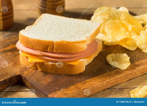 Homemade Bologna and Cheese Sandwich Stock Photo - Image of fresh ...