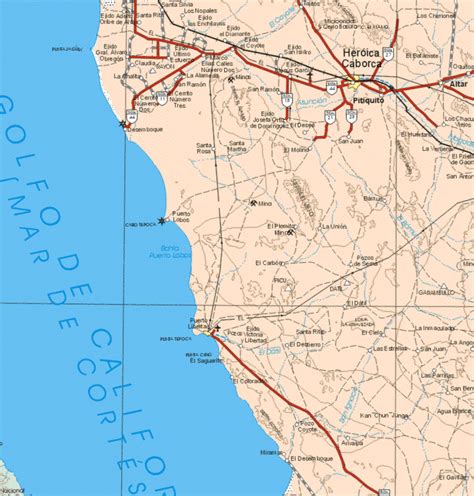 Sonora mexico map [6] - map of sonora mexico [6] - mapa de sonora [6]