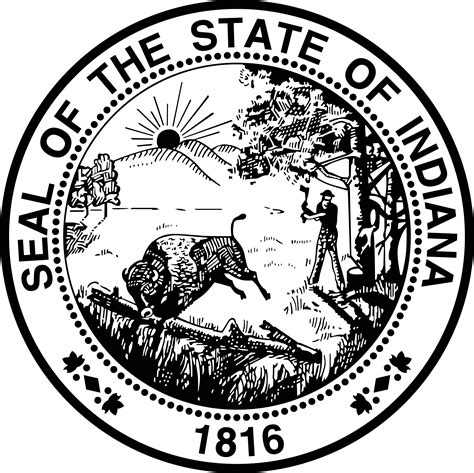 State Seal of Indiana vector file 2 for laser engraving, cnc | Inspire ...