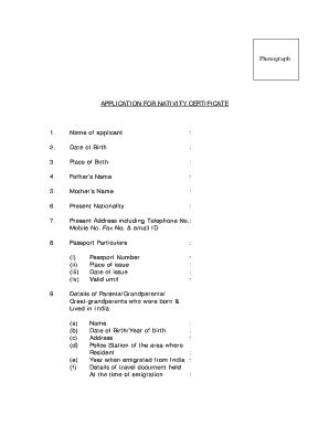 Nativity Certificate Application Form Ap PDF | airSlate SignNow