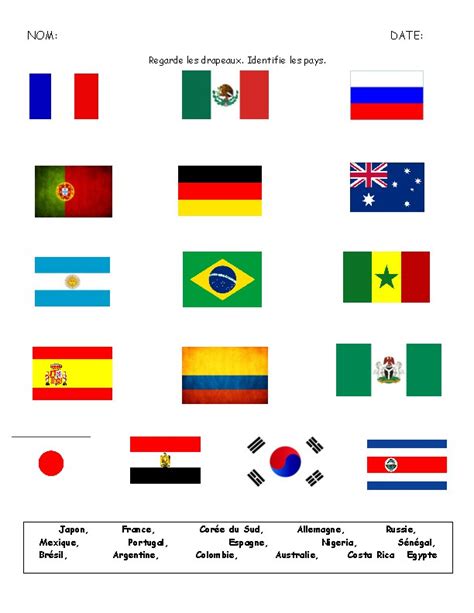 World Cup 2018 - Flags and Countries by Johadane Pierre | TpT