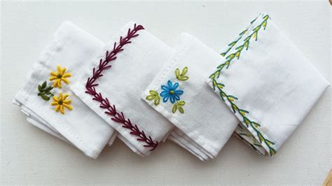 Easy handkerchief hand embroidery tutorial - Crafts on display