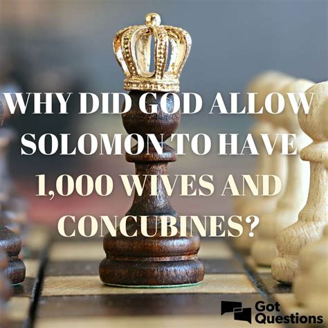 Why did God allow Solomon to have 1,000 wives and concubines? | GotQuestions.org