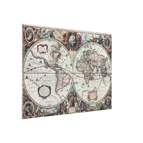 Old World Map 1630 Canvas Print | Zazzle