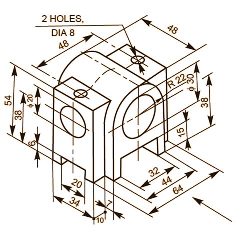 Sectional View Engineering Drawing Exercises at GetDrawings | Free download