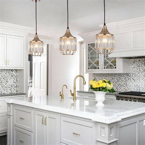 Kitchen Island Pendant Lights Fixture Modern Crystal Hanging Ceiling ...