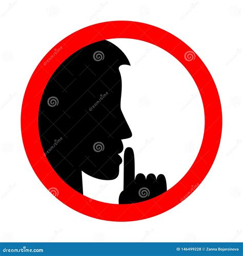 Keep Silence Sign. Be Quiet Stock Vector - Illustration of noise, loud: 146499228