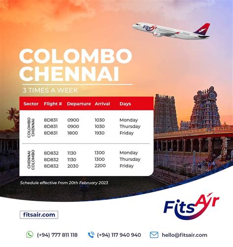 Fits Air launches flights to Chennai from Colombo : Introductory offer announced - Newswire