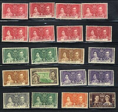 1937 British 12th May Coronation King George VI ♔ 20-Stamp Set MNH OG ...