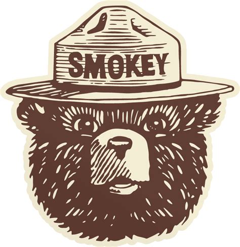 Smokey Bear Logo Sticker – Lost Season Supply Co.