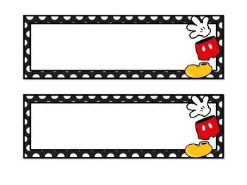 Blank Mickey Helper Classroom Labels | Mickey mouse classroom, Disney classroom, Mickey theme