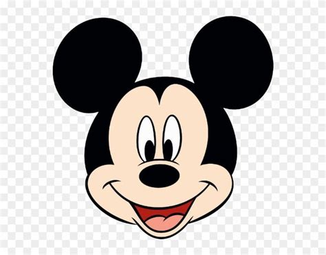 Mickey Mouse Face Vector - Transparent Background