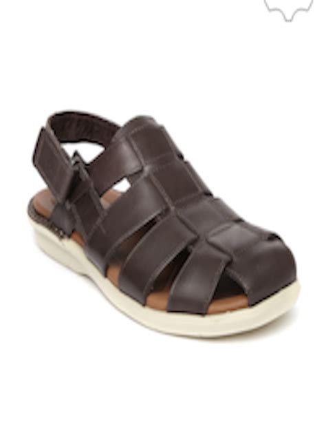 Buy Clarks Men Brown Leather Sandals - Sandals for Men 1266379 | Myntra