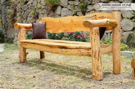 Sillon rustico para 3 personas | Gartenbank holz massiv, Holzbank rustikal, Gartenbank holz