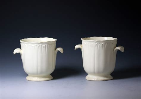 Antique Wedgwood creamware pottery cache pots late 18th century. - John Howard