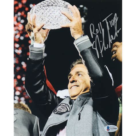 Nick Saban Signed Alabama Crimson Tide 8x10 Photo Inscribed "Roll Tide" (Beckett) | Pristine Auction