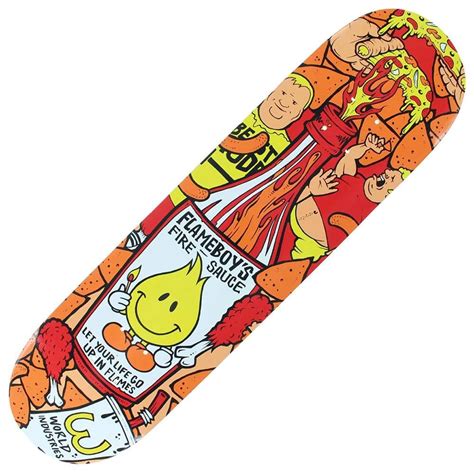 World Industries Flameboy Fire Sauce Skateboard Deck 8.0" - SKATEBOARDS from Native Skate Store UK