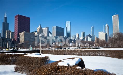 Chicago Skyline In Winter Stock Photo | Royalty-Free | FreeImages